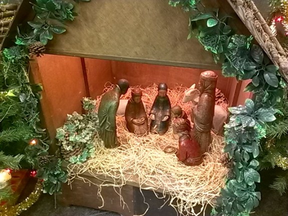 NYC Nativity, Mary waits and welcomes