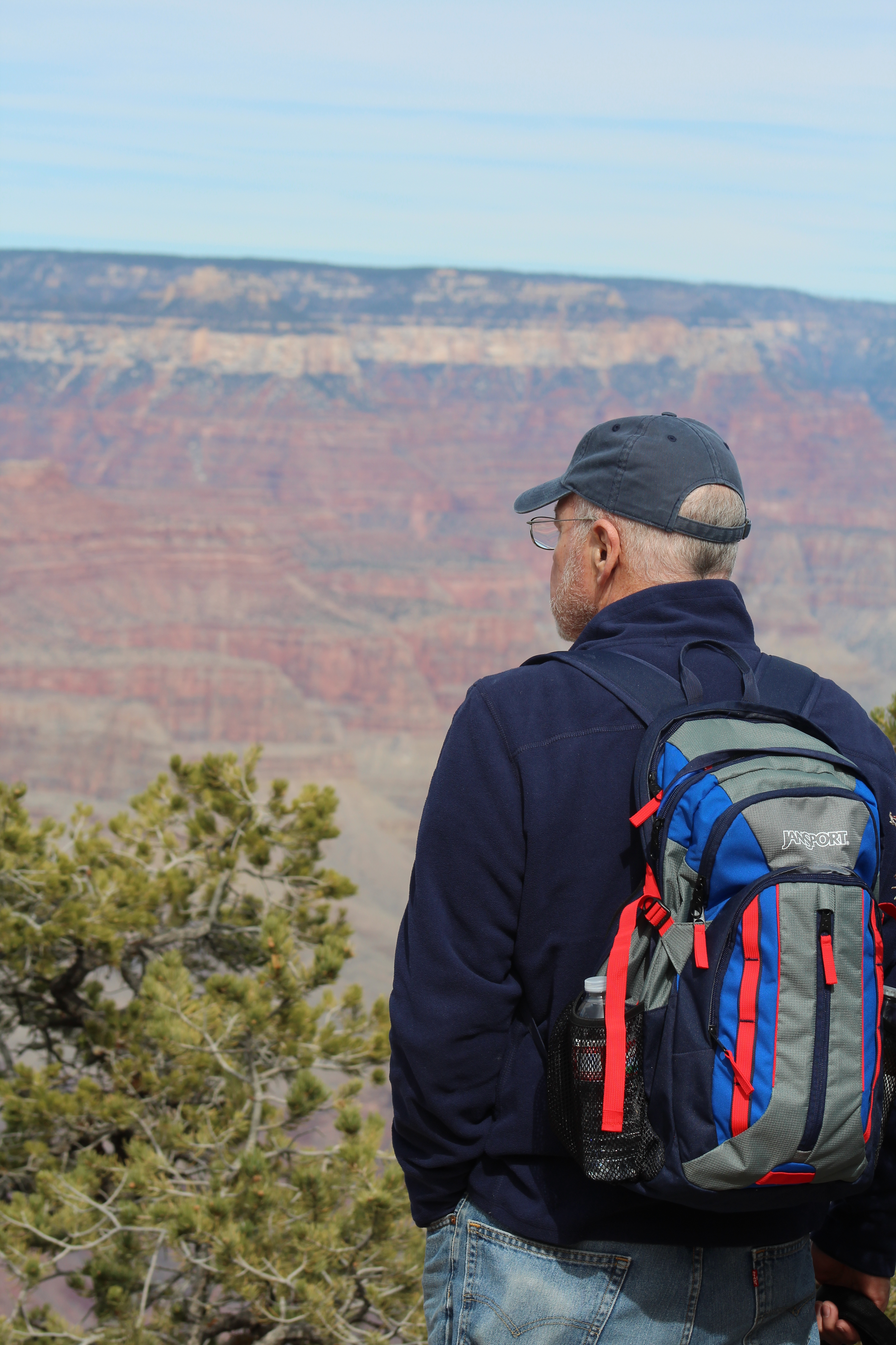 Papa standing at the rim